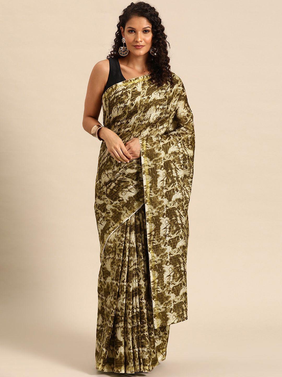 here&now abstract printed ready to wear saree