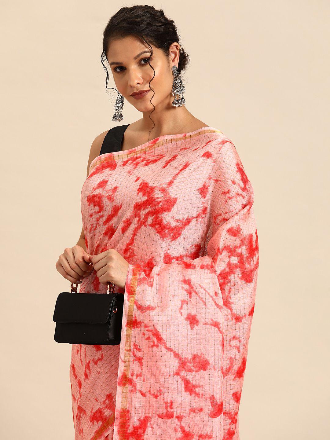 here&now abstract printed ready to wear saree