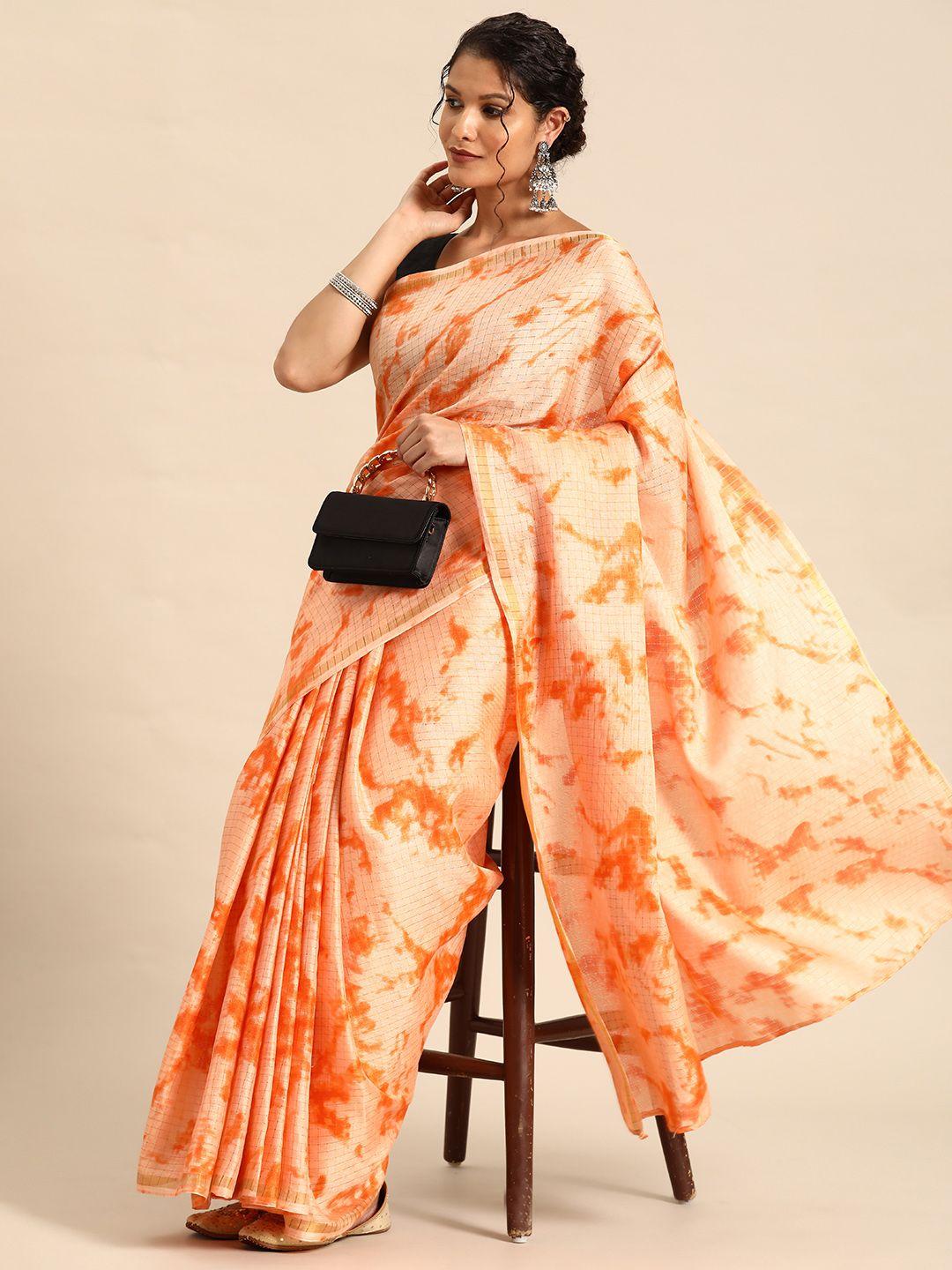 here&now abstract printed ready to wear saree