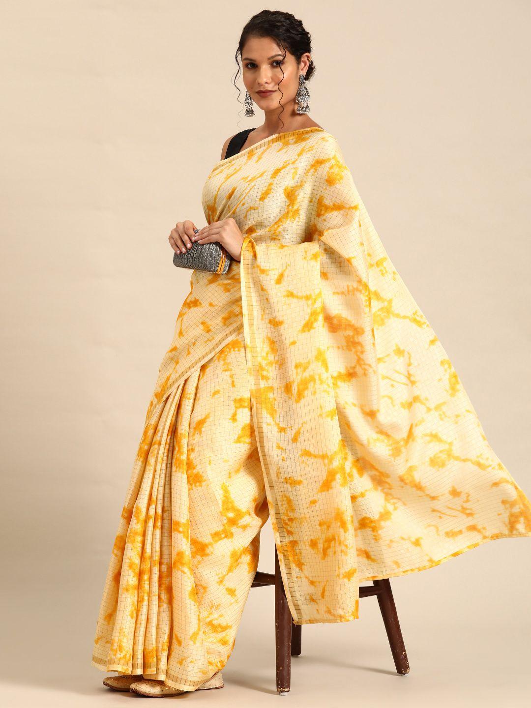 here&now abstract printed ready to wear saree