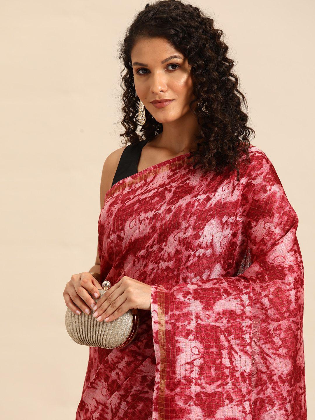 here&now abstract printed ready to wear saree