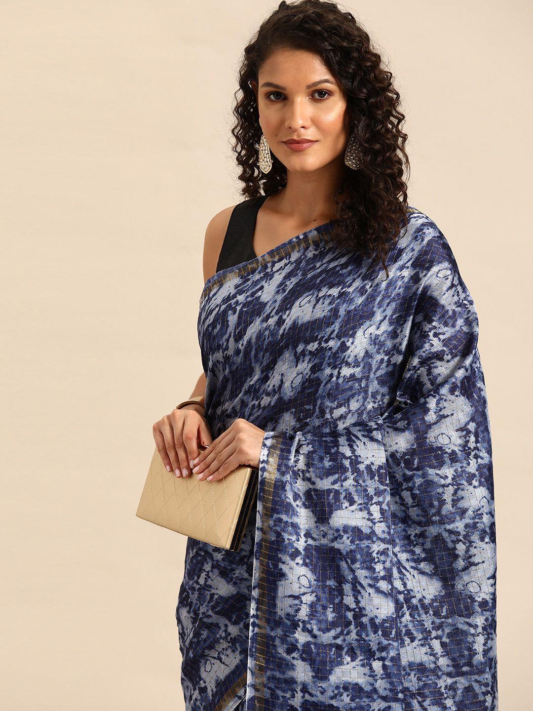 here&now abstract printed ready to wear saree