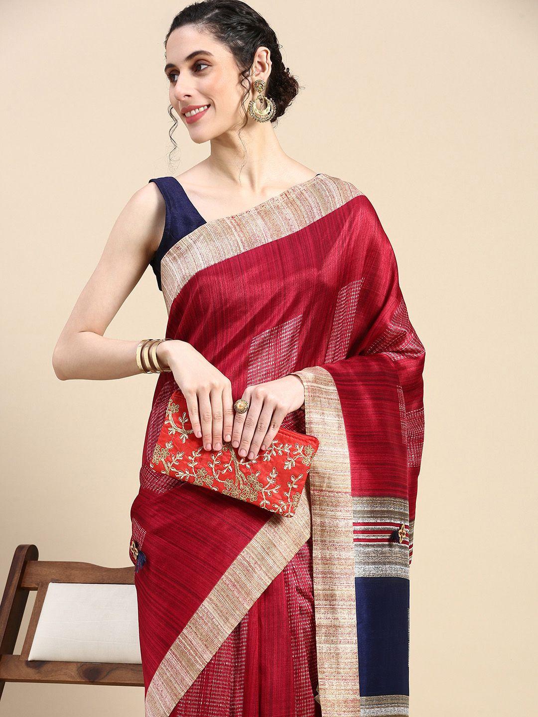 here&now abstract printed saree