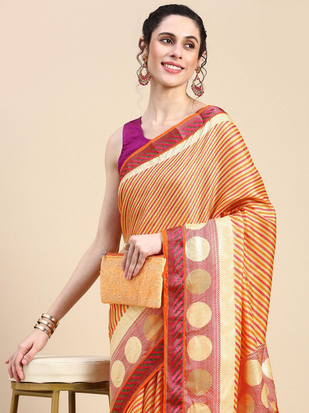 here&now abstract printed saree