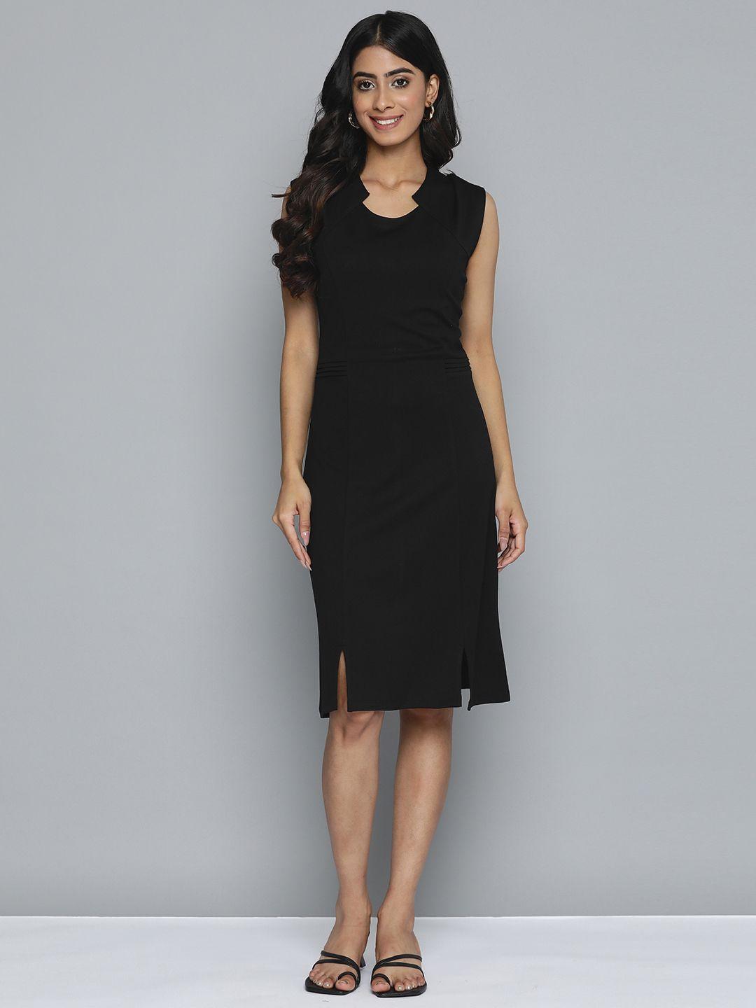 here&now asymmetric neck formal a-line dress