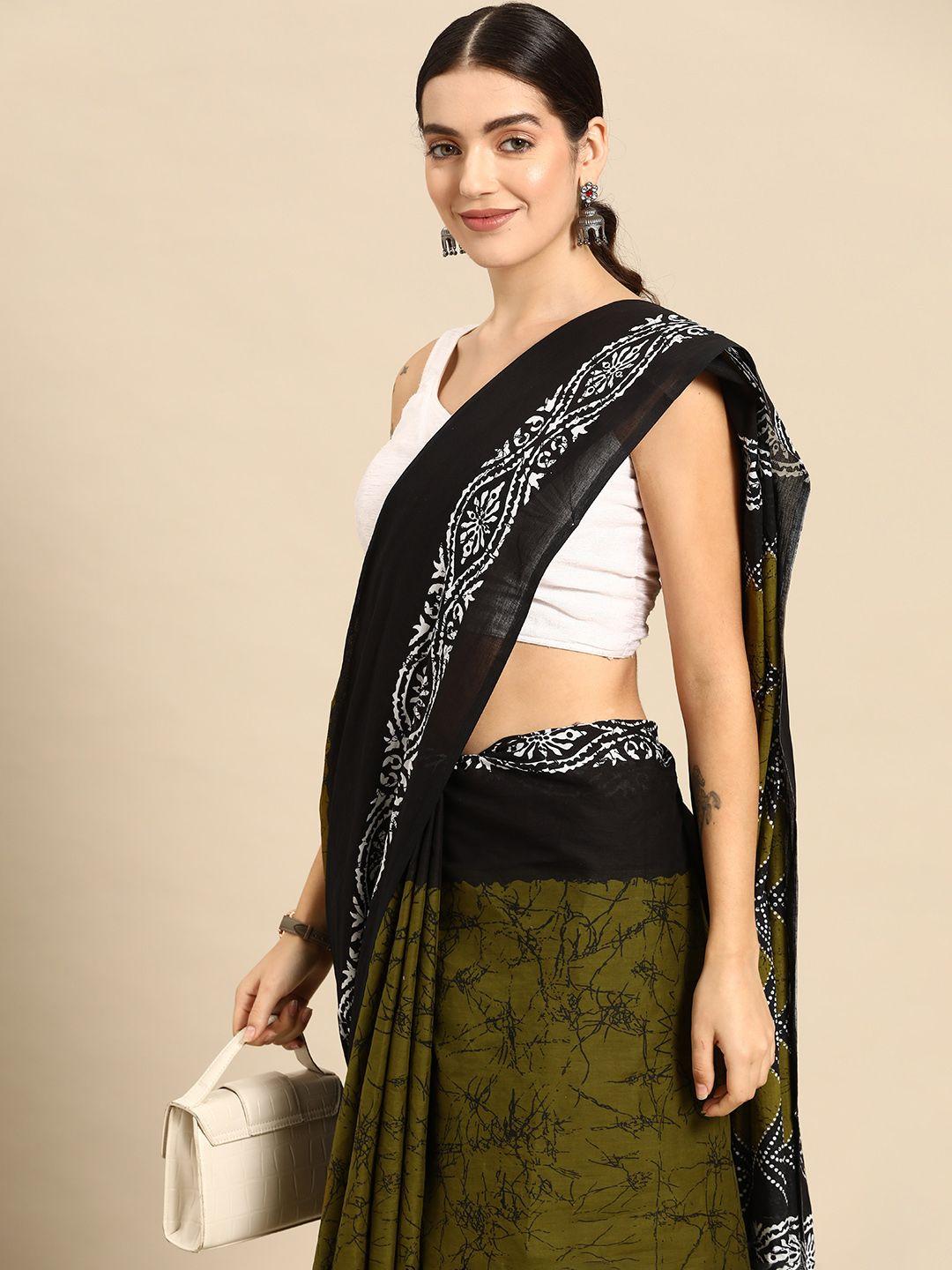 here&now batik pure cotton saree