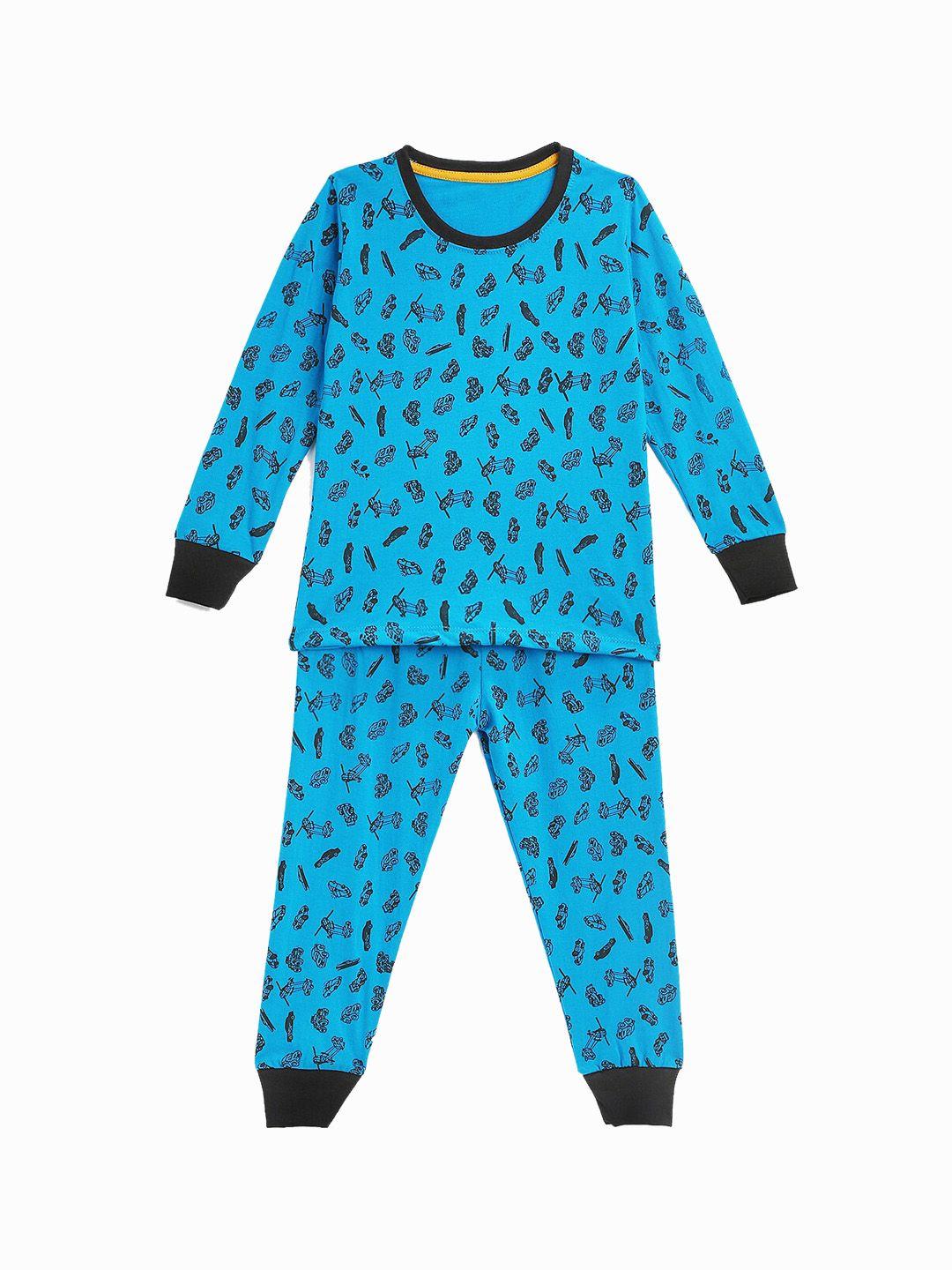 here&now boys conversational printed night suit