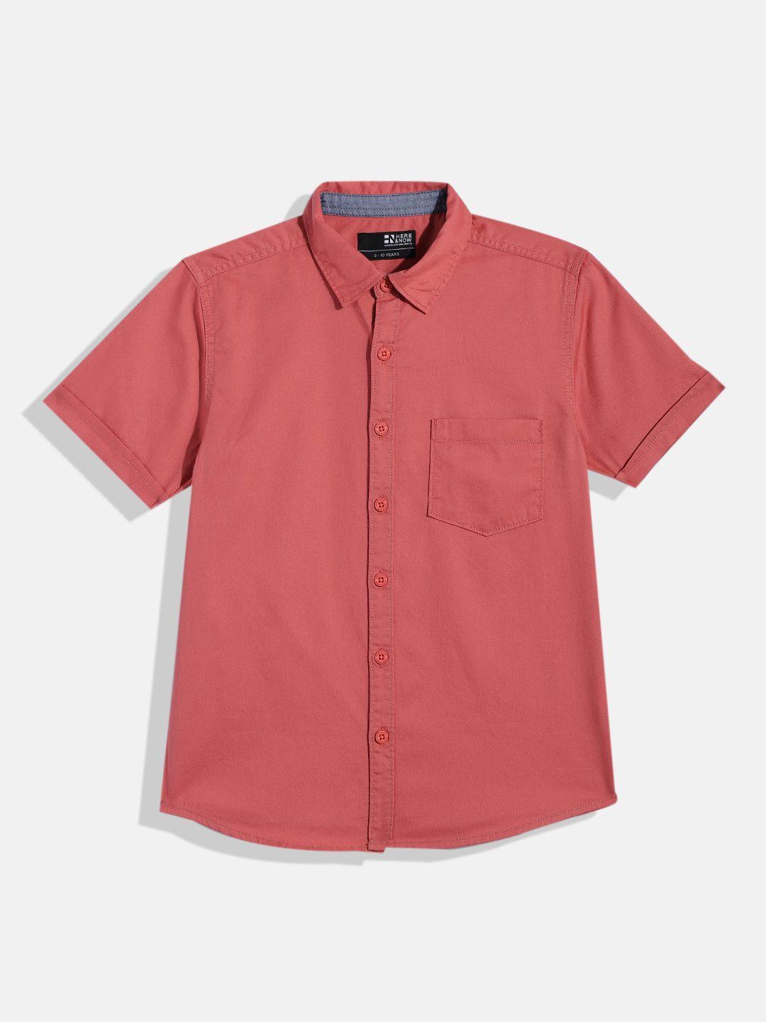 here&now boys cotton casual shirt