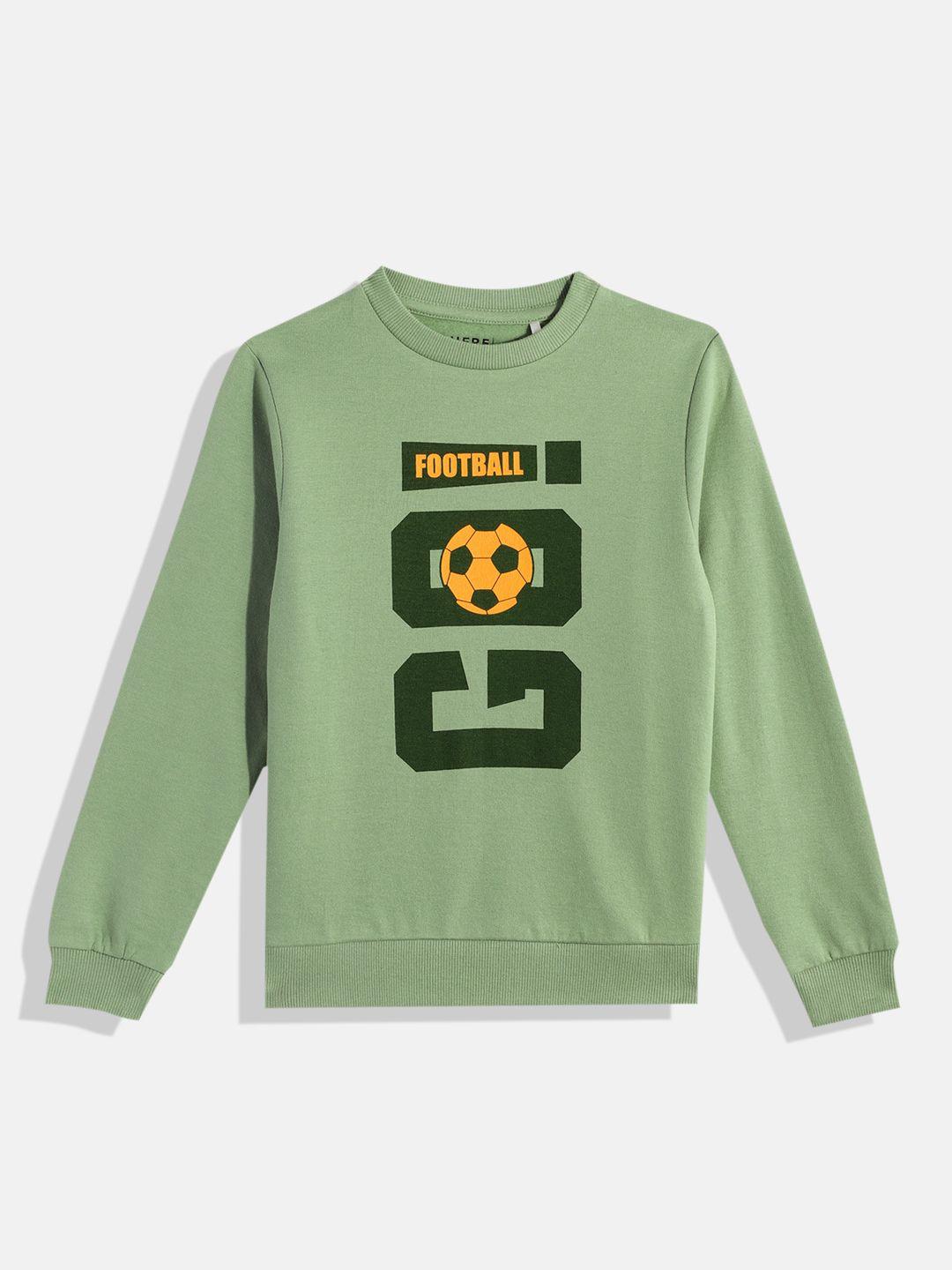 here&now boys typography printed pure cotton sweatshirt