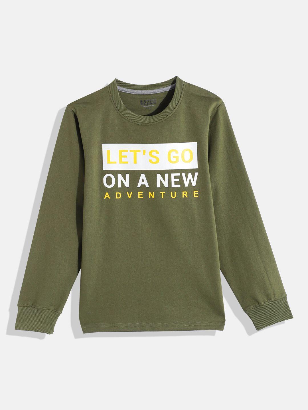 here&now boys typography printed sweatshirt