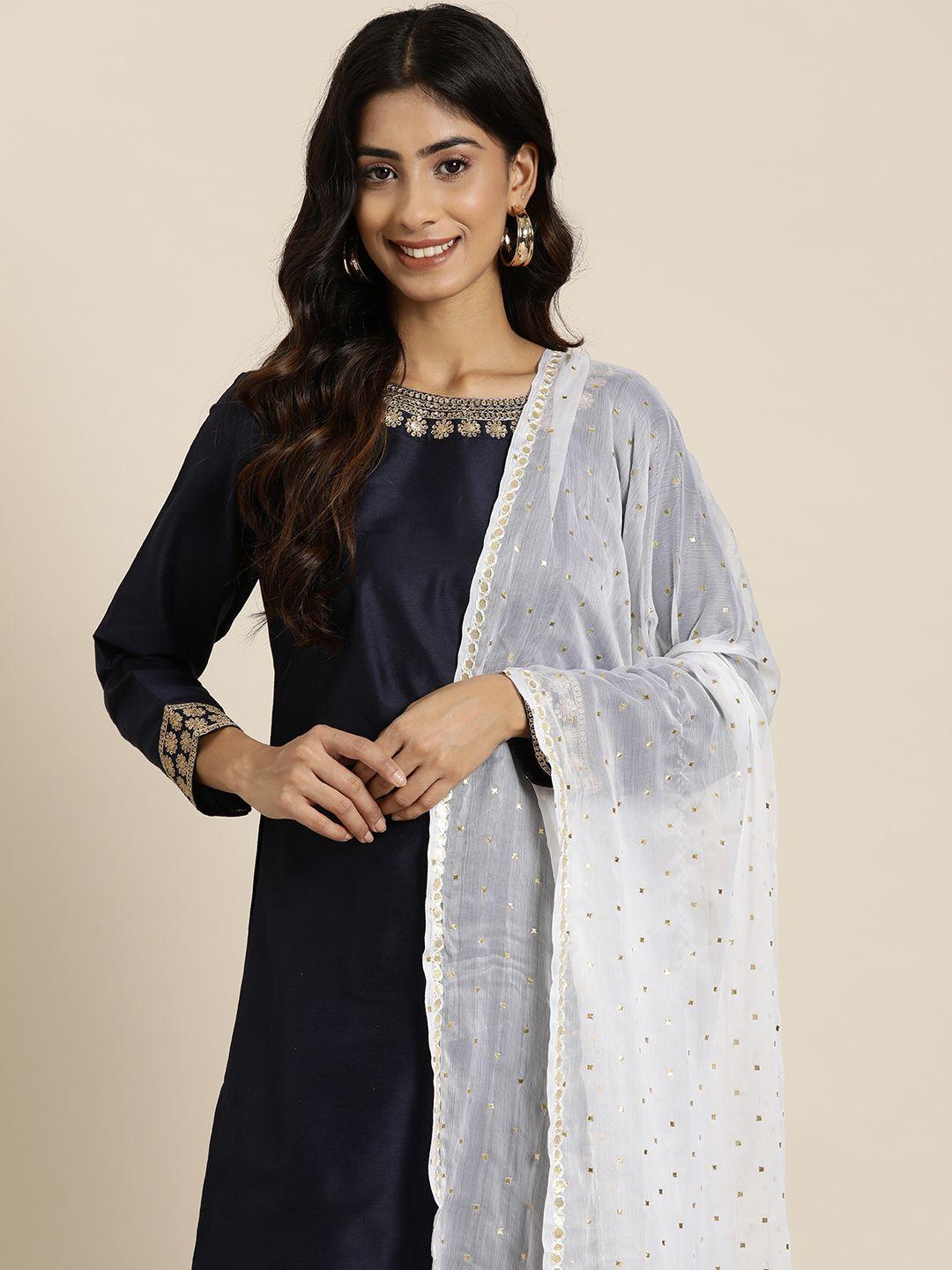 here&now embellished dupatta with gotta patti