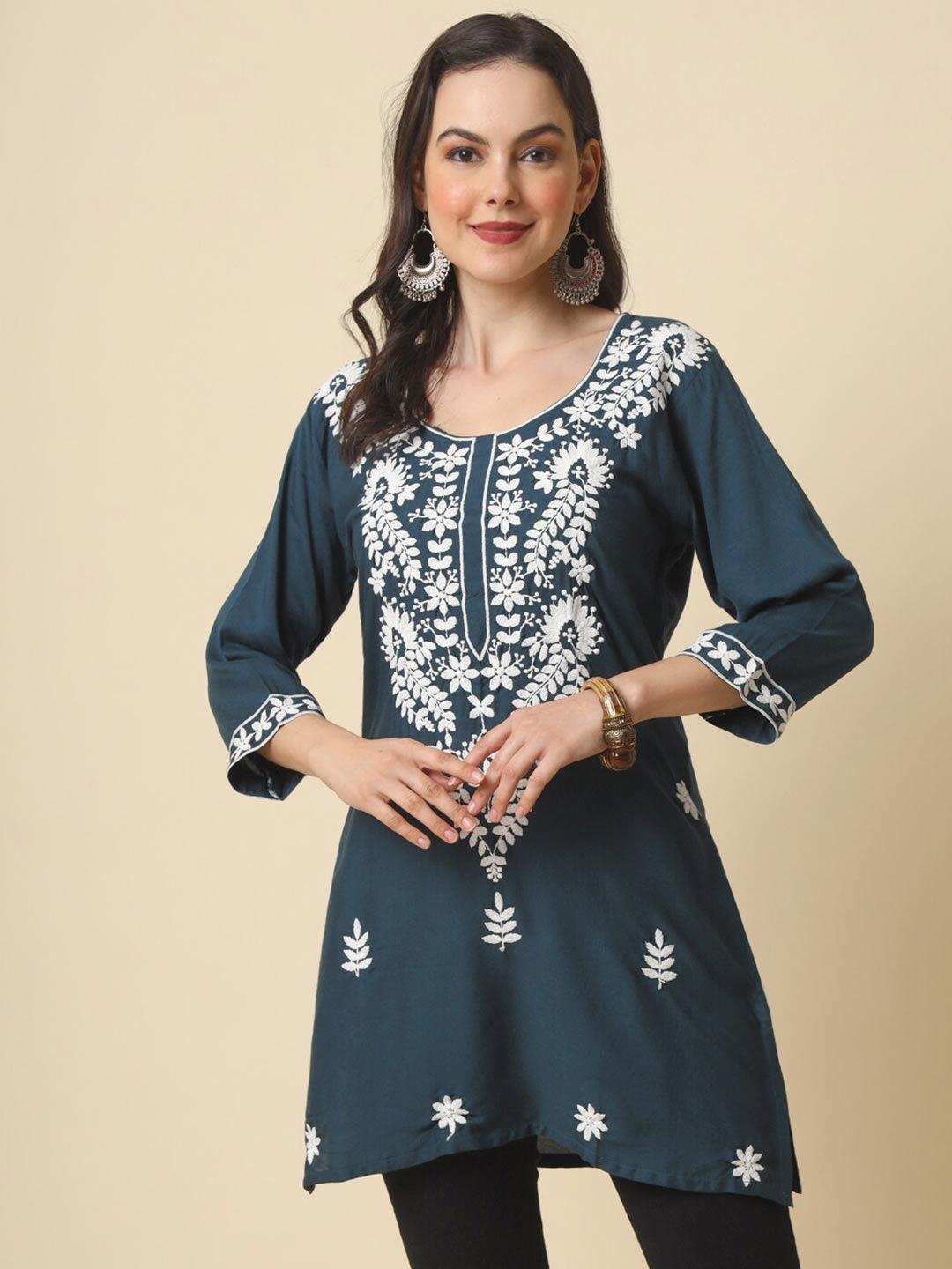 here&now embroidered thread work kurti