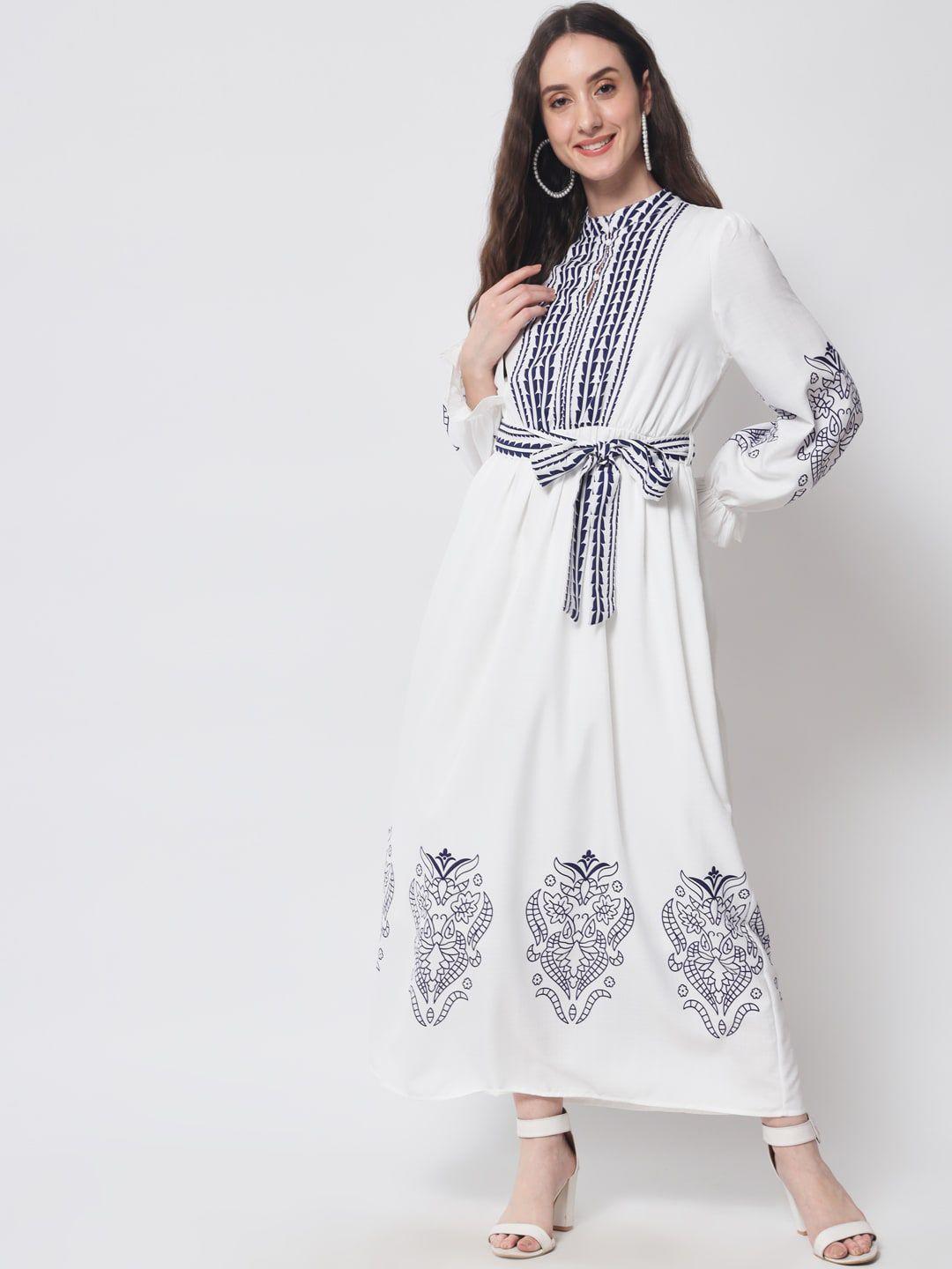 here&now ethnic motifs a-line maxi dress