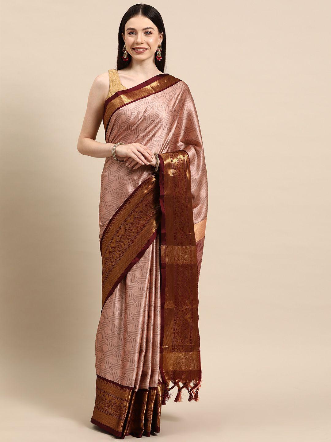 here&now ethnic motifs art silk banarasi saree