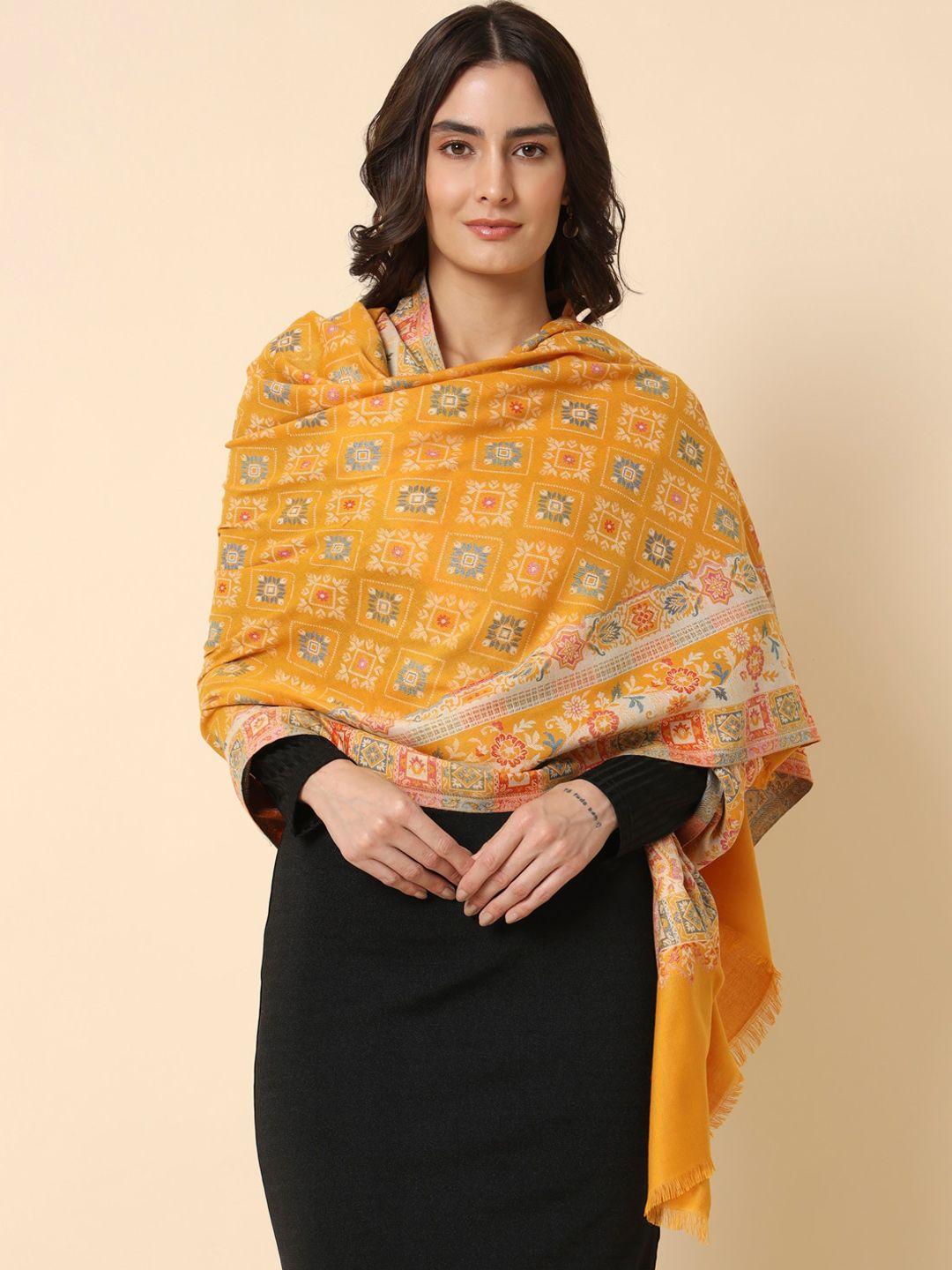 here&now ethnic motifs woven design shawl