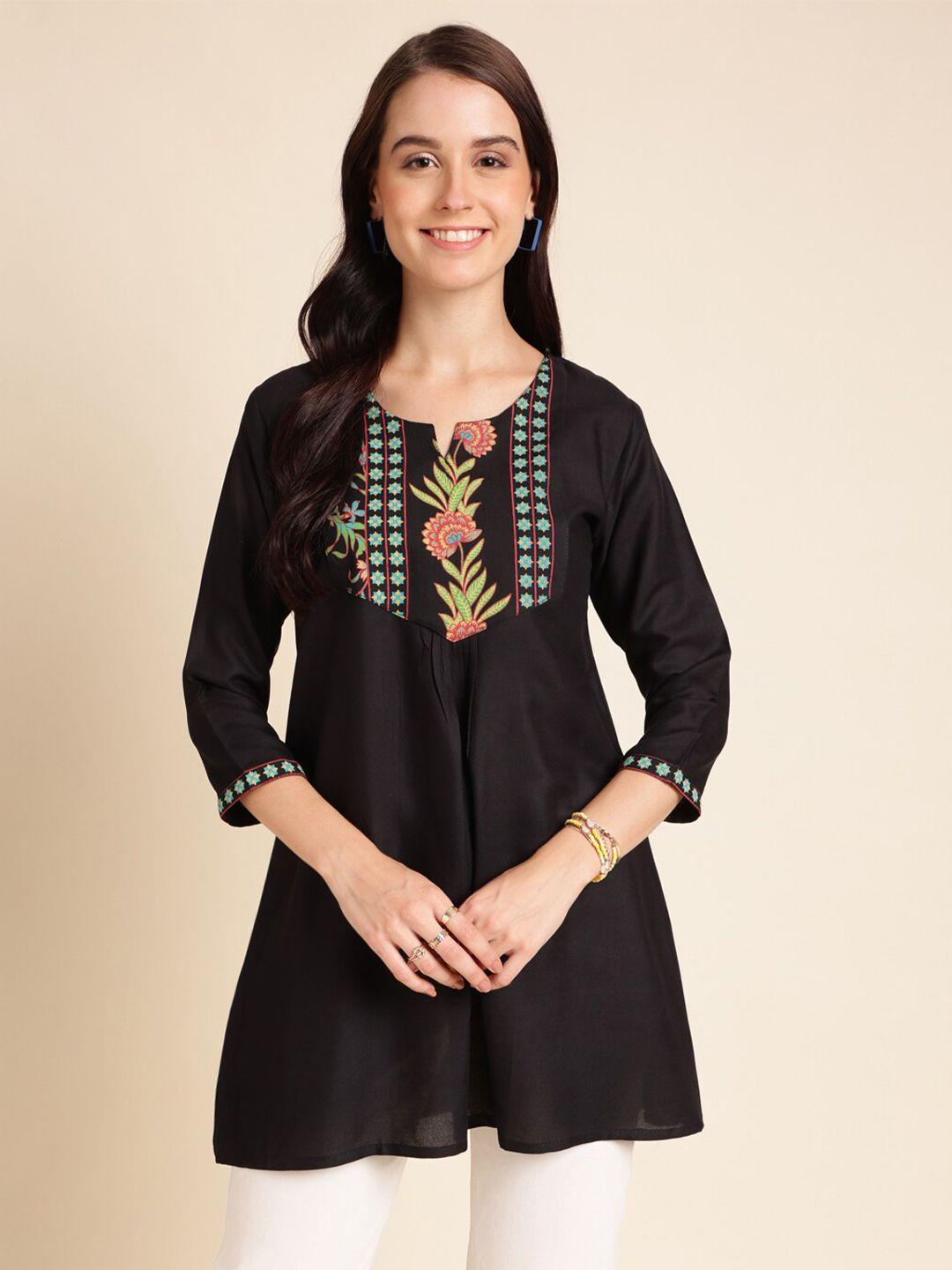 here&now floral embroidered ethnic tunics
