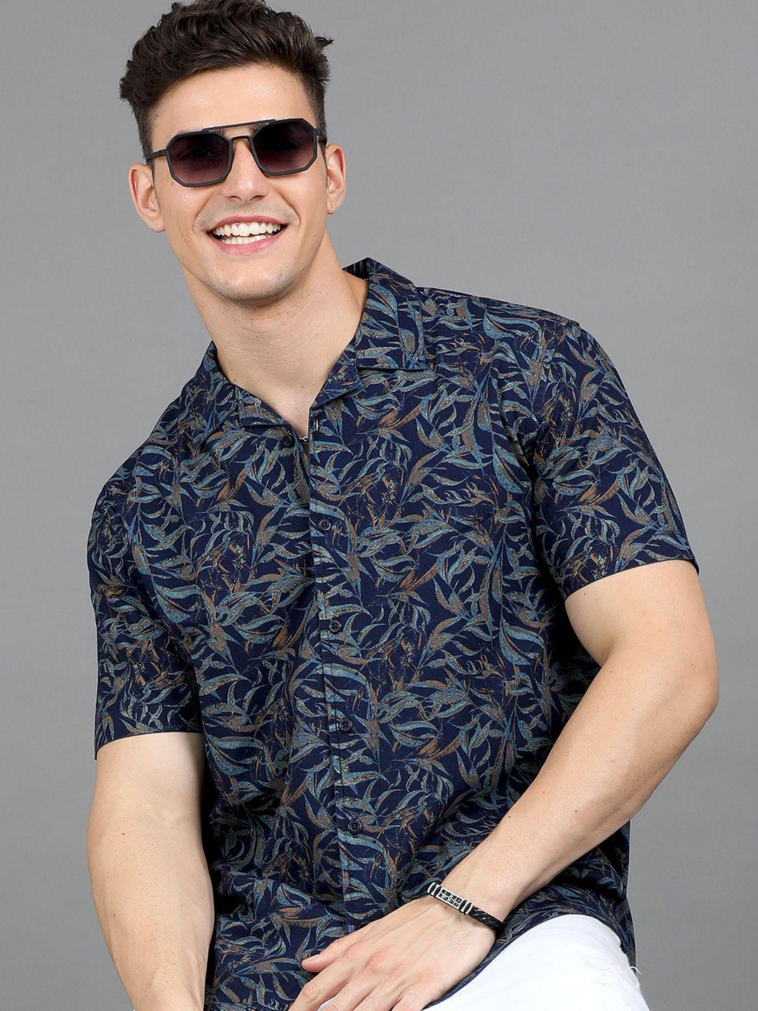 here&now floral printed cotton casual shirt