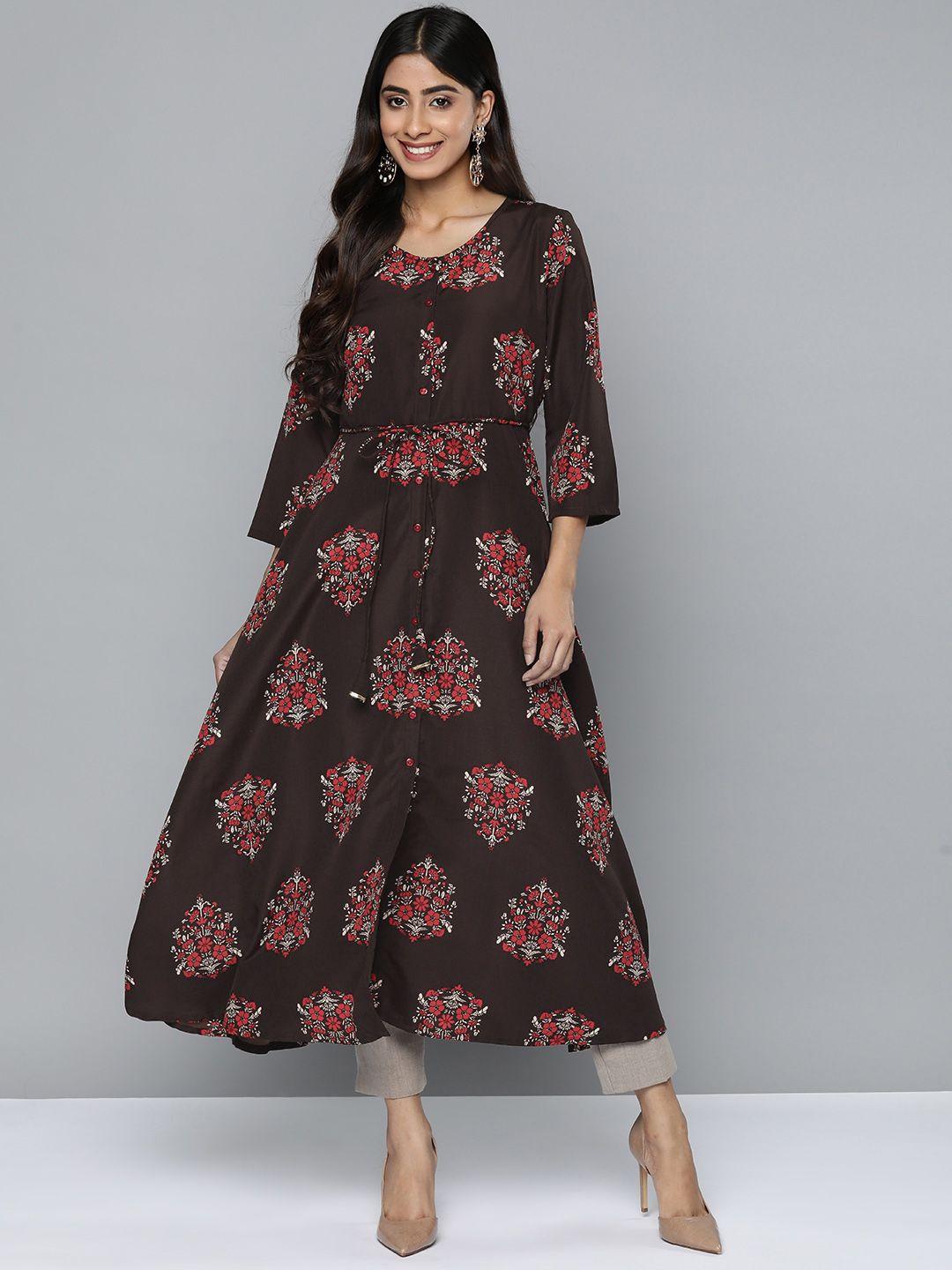 here&now floral printed floral kurta