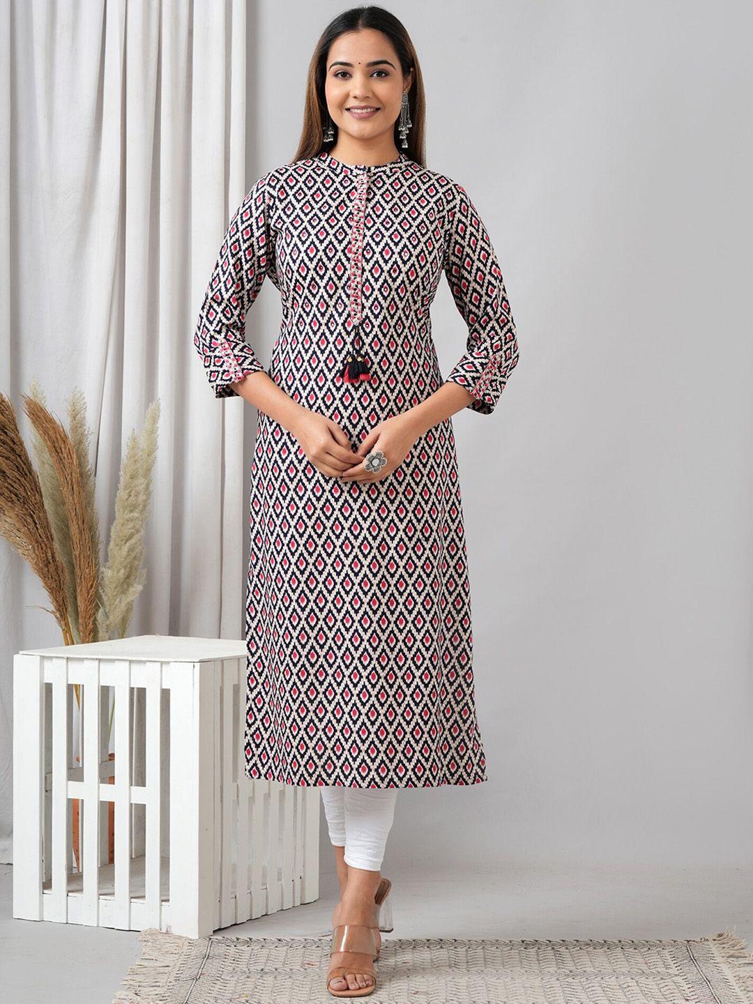 here&now floral printed floral liva kurta