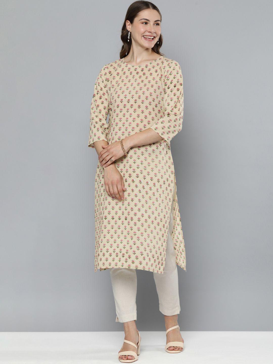 here&now floral printed kurta