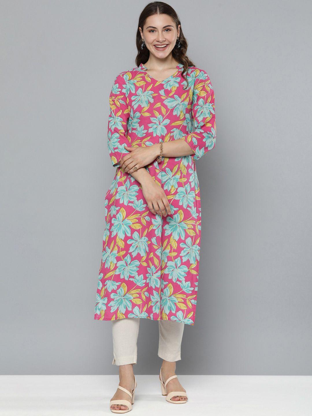 here&now floral printed kurta