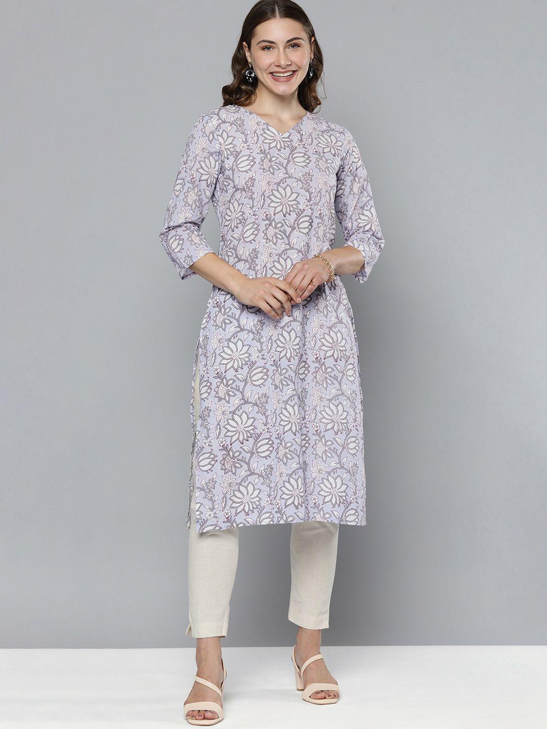 here&now floral printed kurta