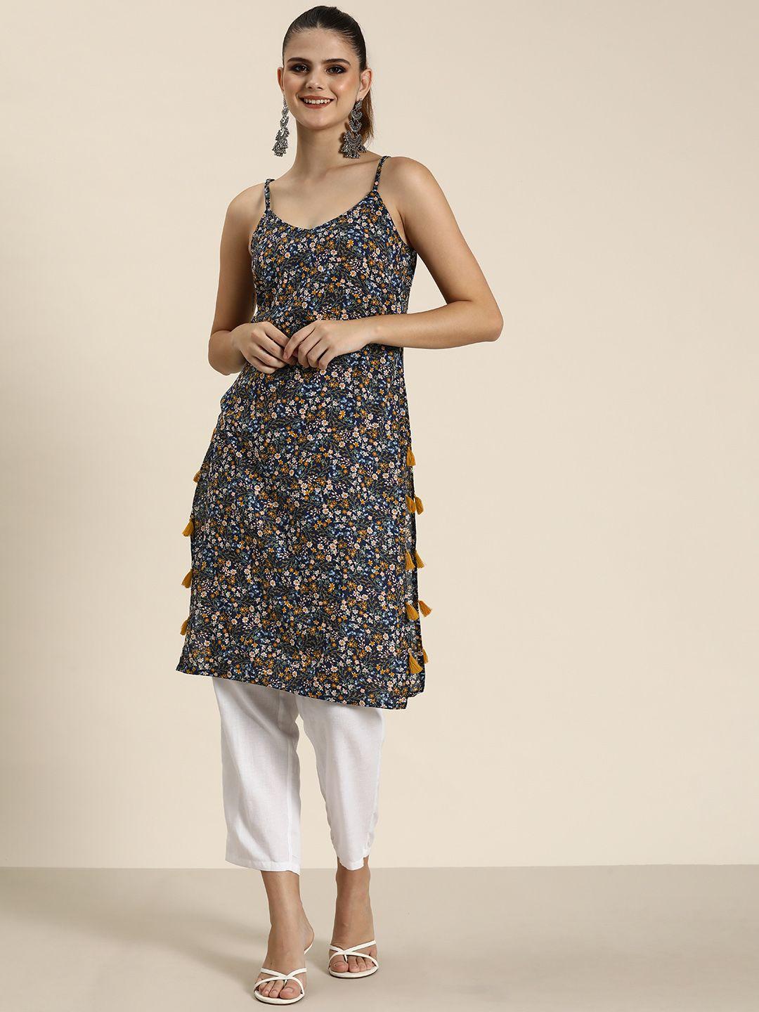 here&now floral printed kurta