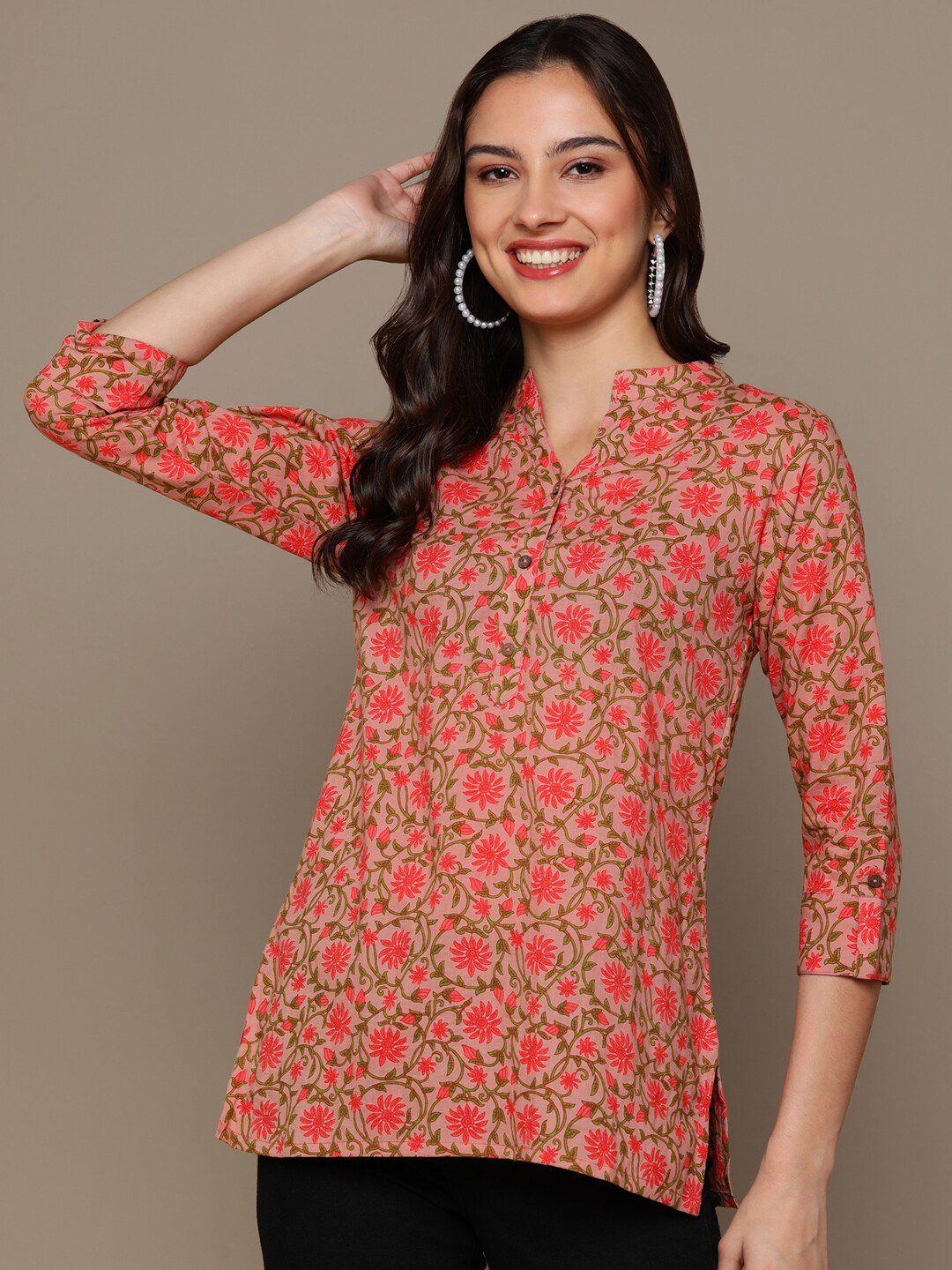 here&now floral printed pure cotton kurti