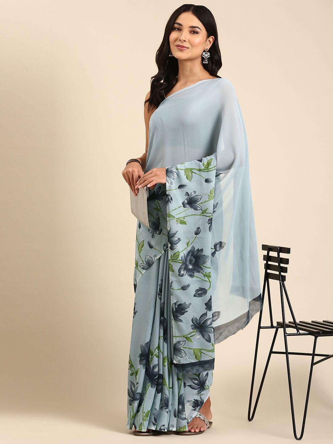 here&now floral printed saree