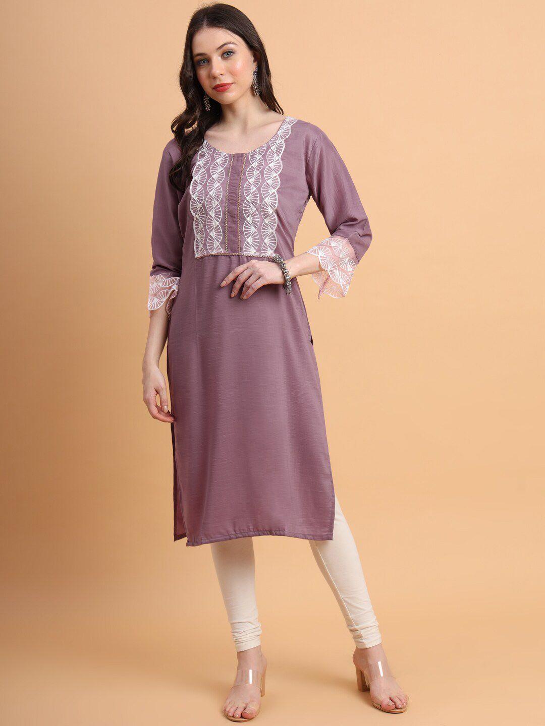 here&now geometric yoke design sequinned kurta