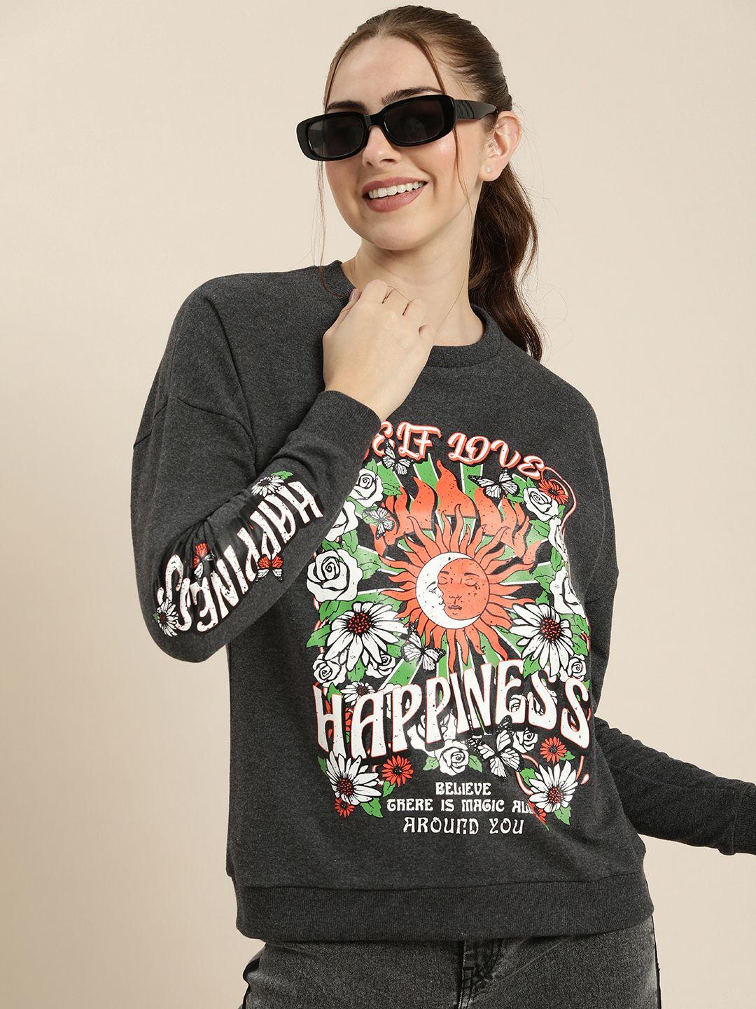 here&now graphic printed sweatshirt