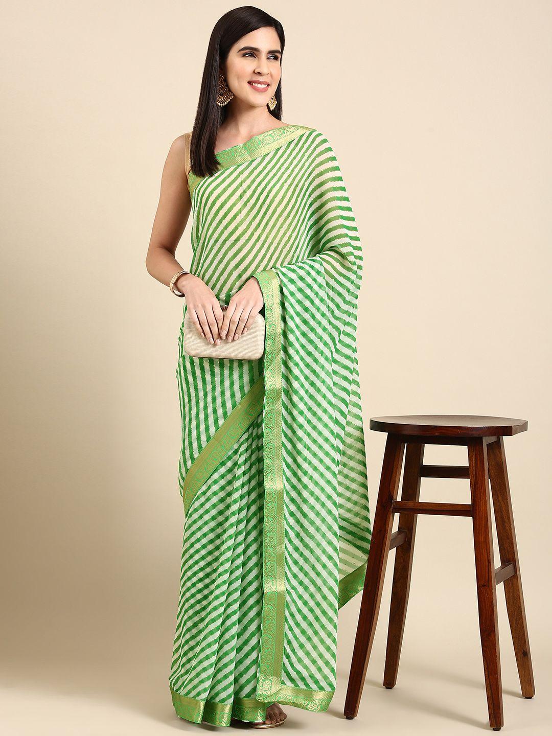 here&now leheriya pure chiffon saree