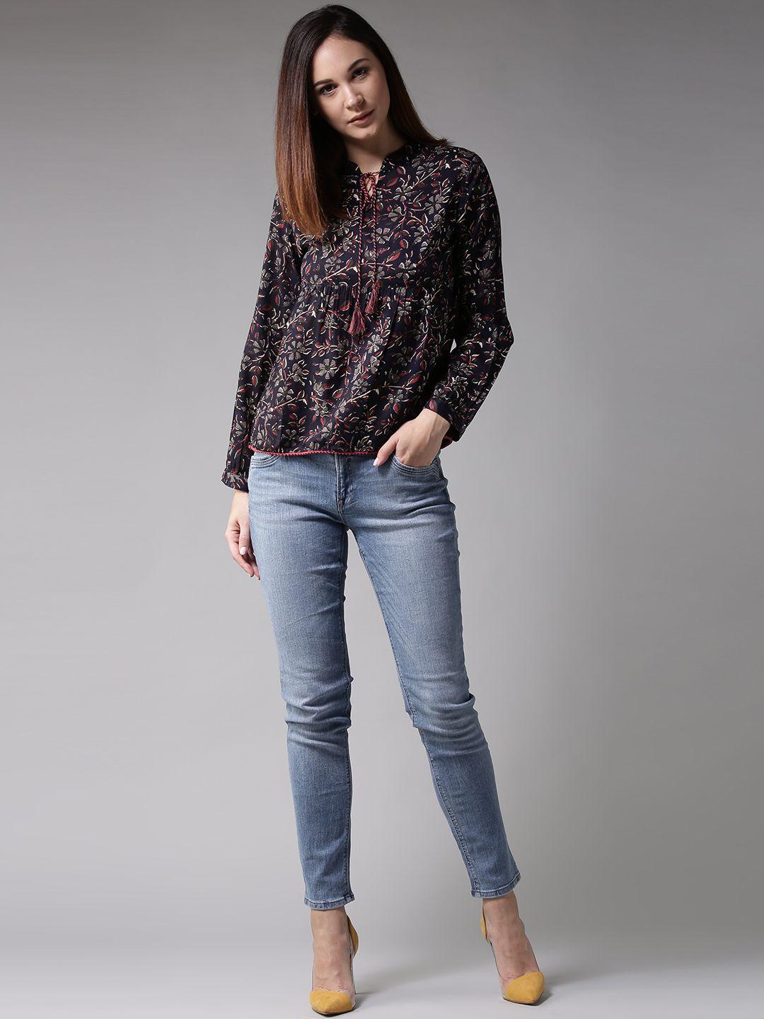 here&now little tied up floral top