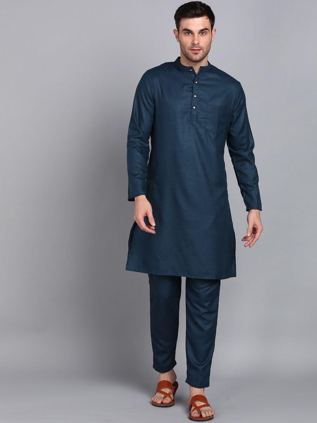 here&now mandarin collar kurta with trousers