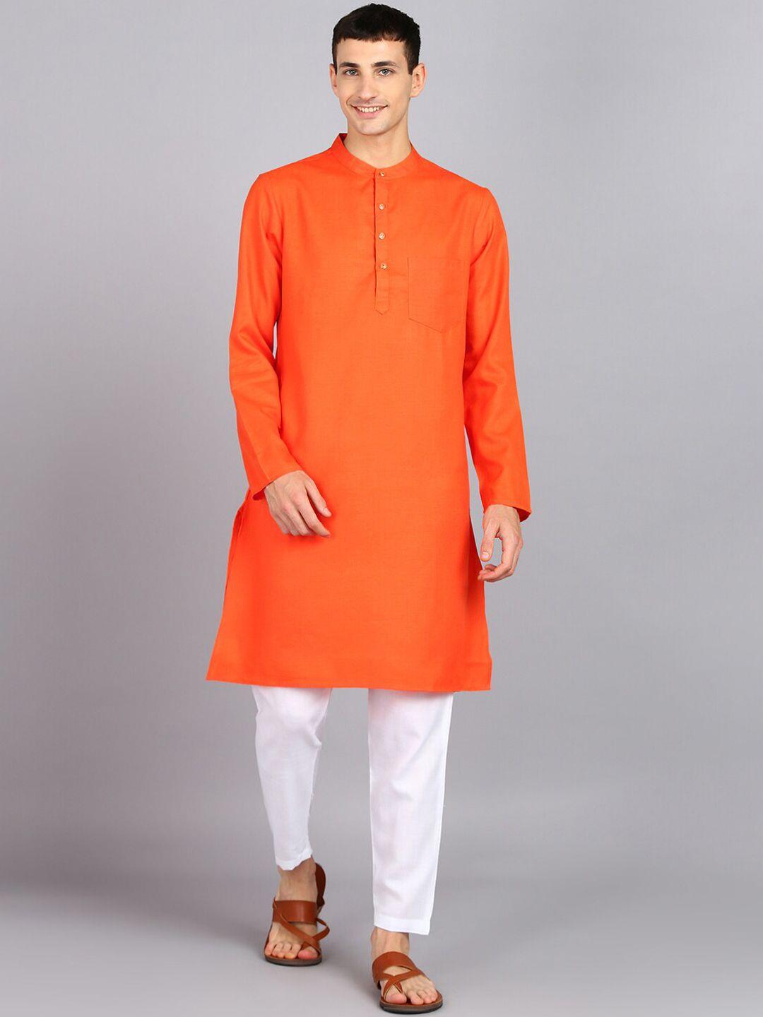 here&now mandarin collar straight kurta with trousers