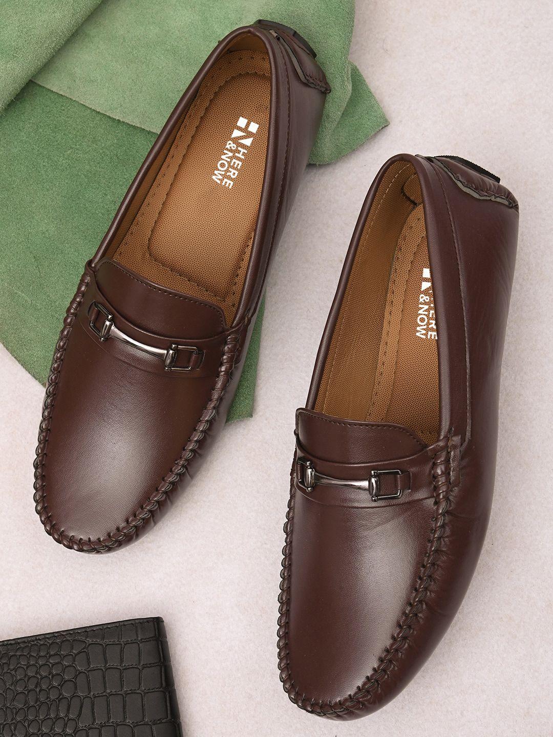 here&now men brown loafers