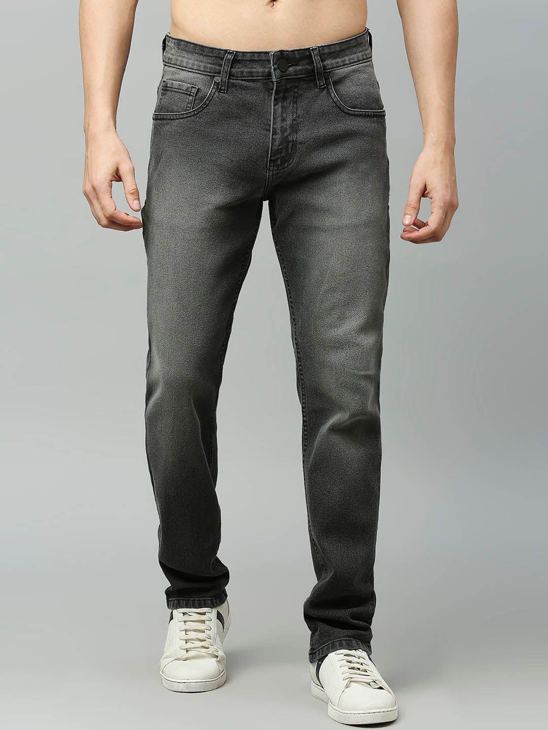 here&now men grey smart heavy fade stretchable jeans