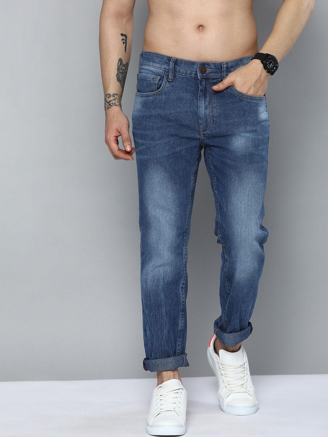 here&now men heavy fade stretchable jeans