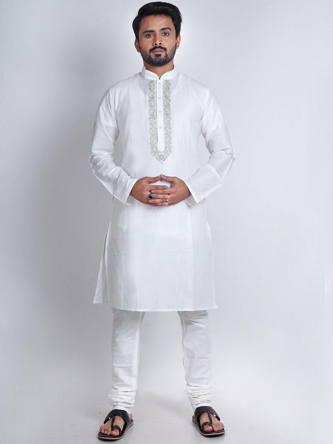 here&now men long sleeves mandarin collar kurta