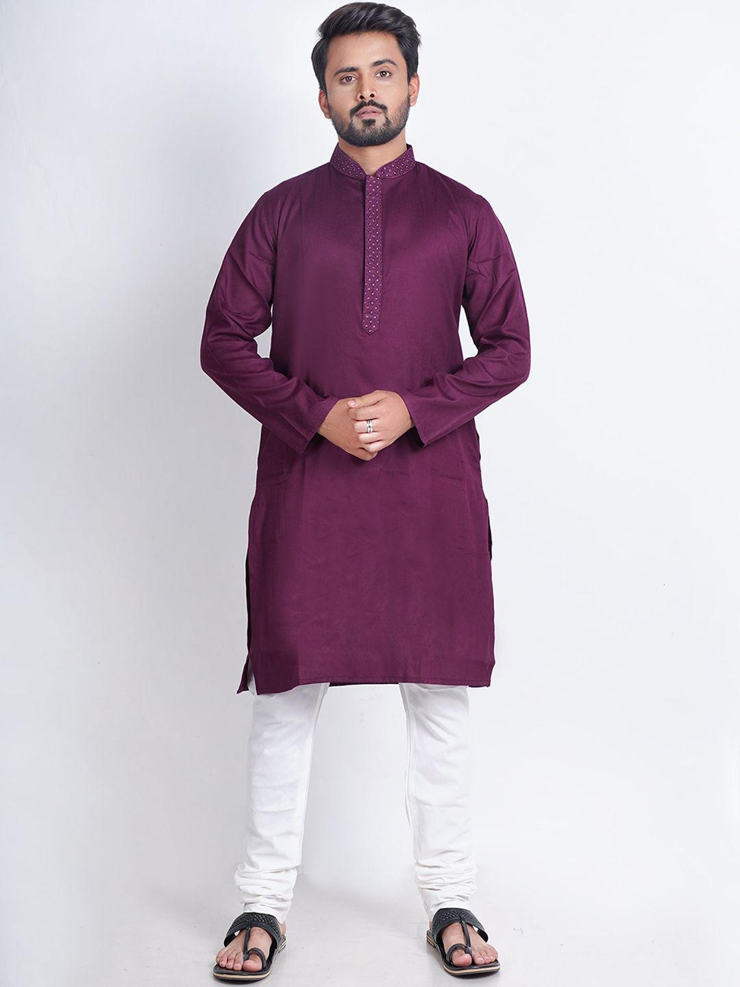 here&now men mandarin collar kurta