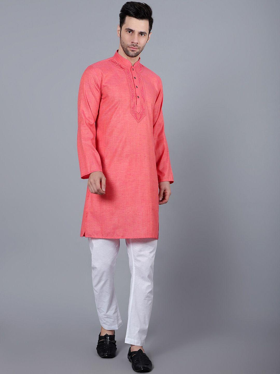 here&now men mandarin collar kurta