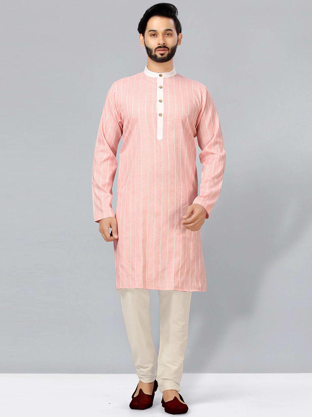 here&now men pink kurta