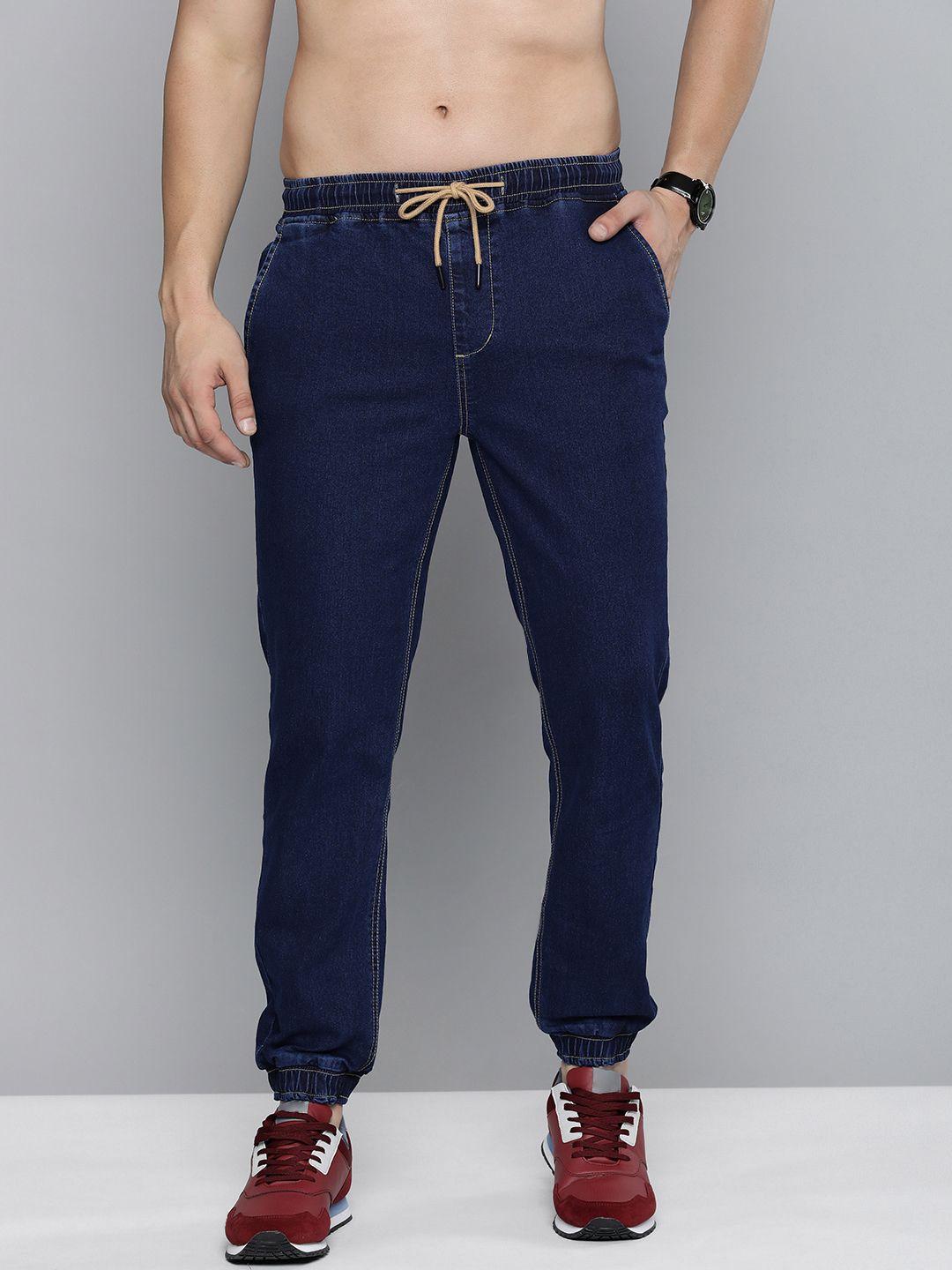 here&now men relaxed denim joggers