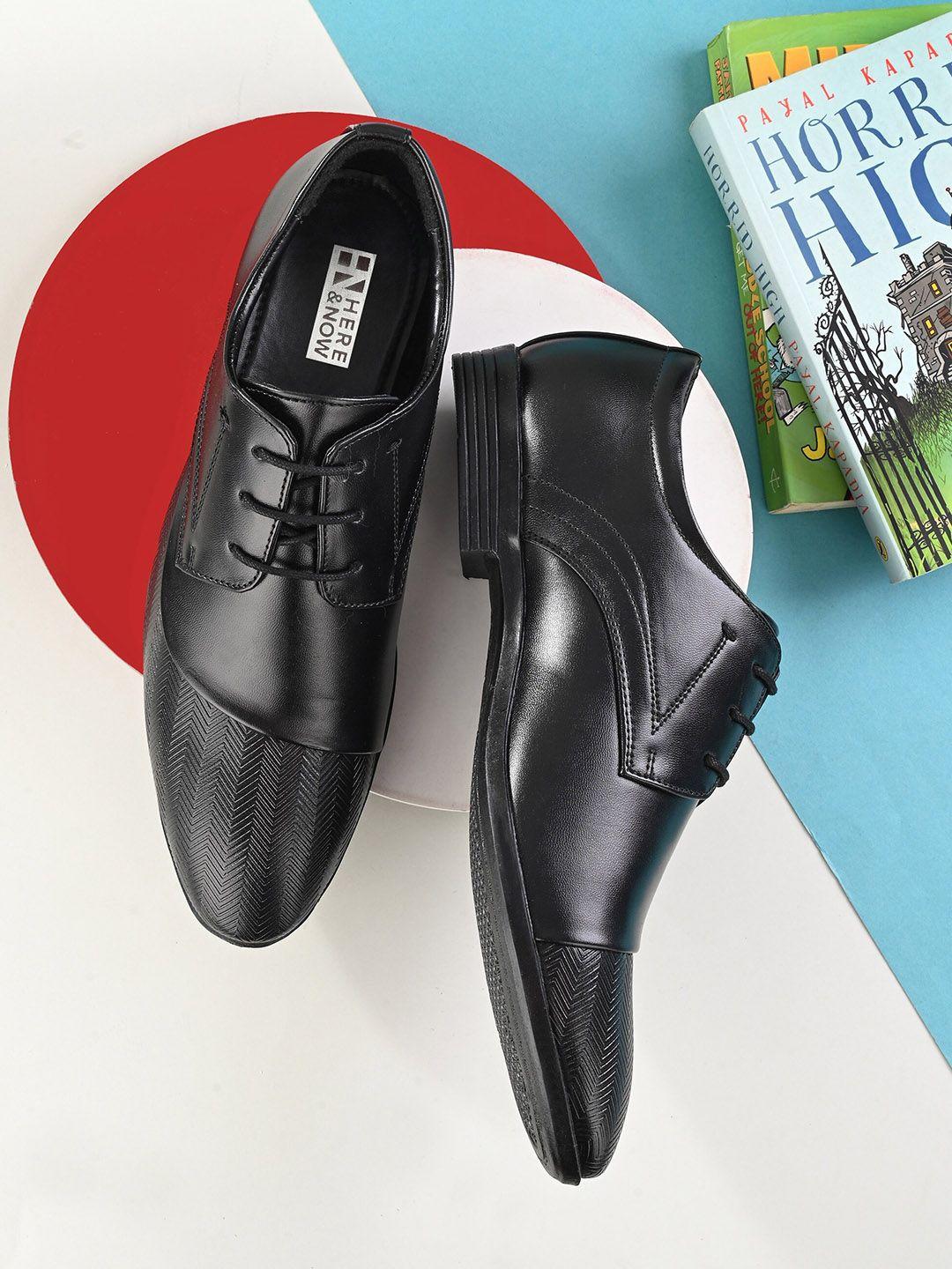 here&now men round-toe comfort-fit formal derbys