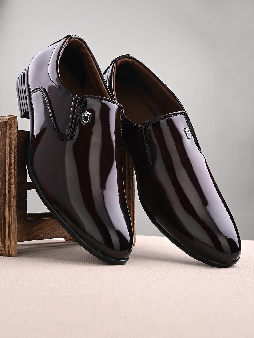 here&now men round-toe slip-on formal shoes