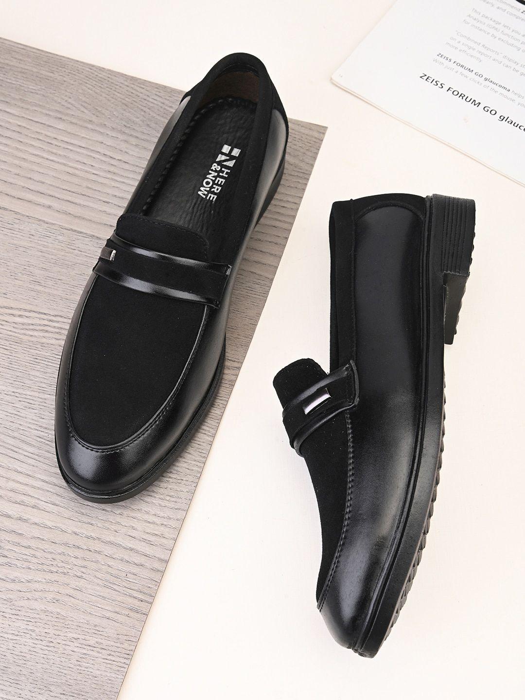 here&now men round toe slip-on loafers