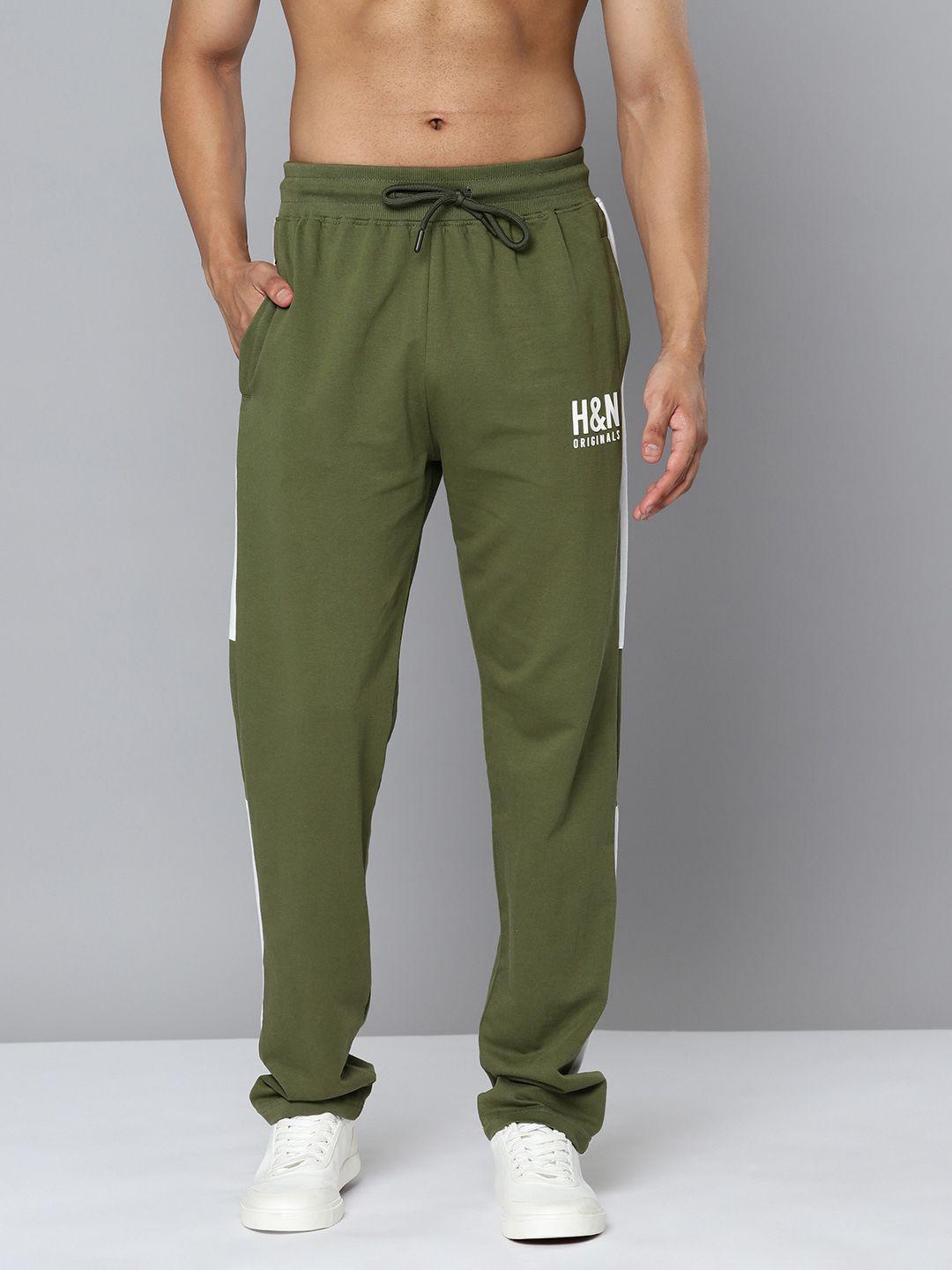 here&now men side striped detail track pants