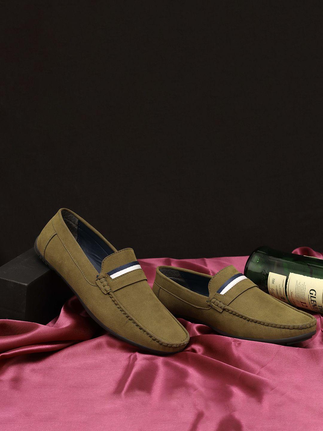 here&now men suede penny loafers