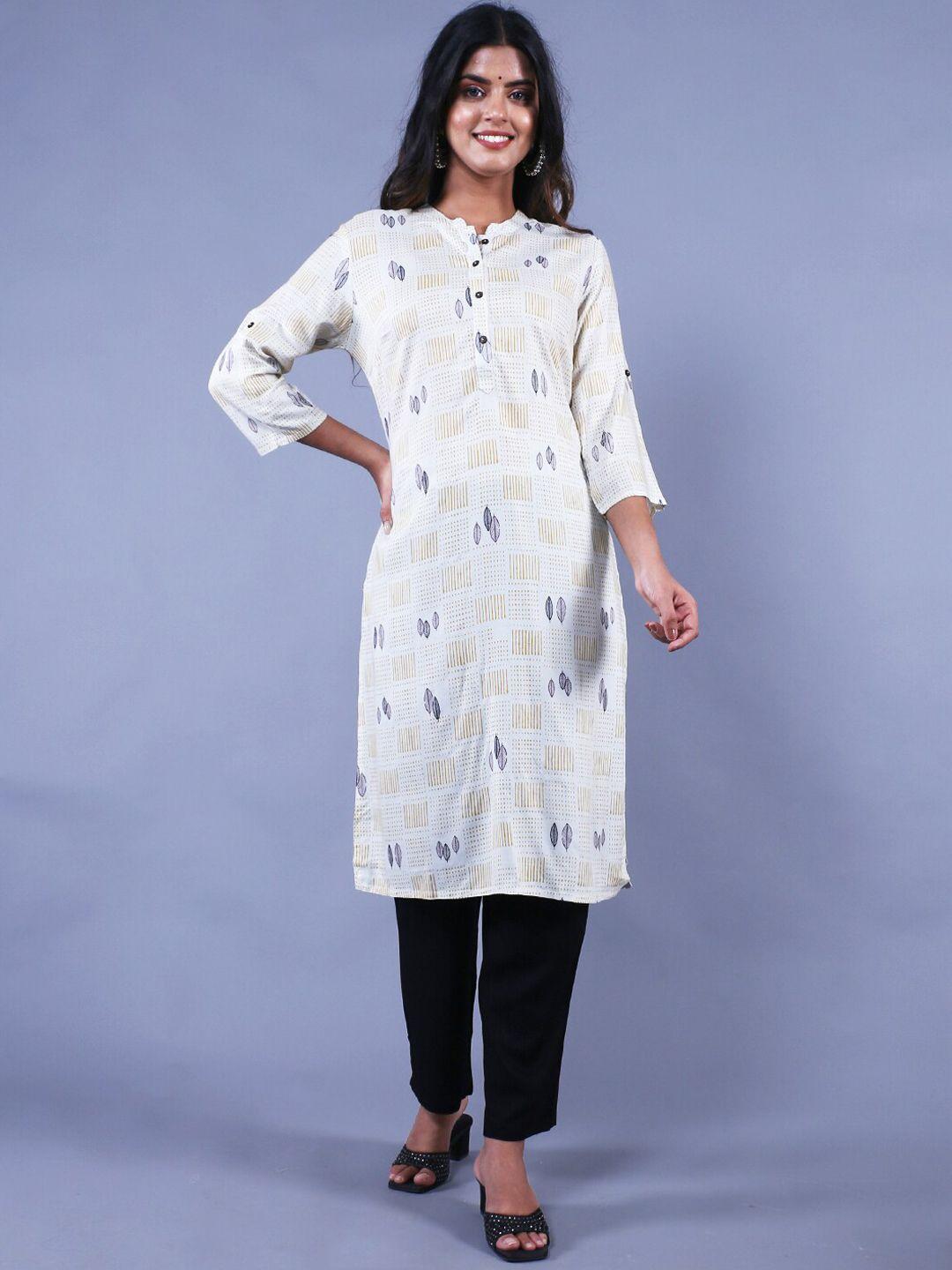 here&now printed a-line regular kurta