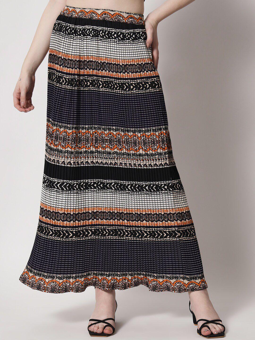 here&now printed maxi a-line skirt